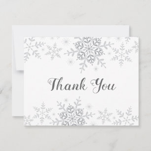 Carte de remerciements de baby shower d'hiver de