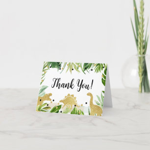 Carte de remerciements de Baby shower Dinosaur