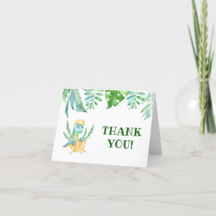 Carte de remerciements de Baby shower Dinosaur ver