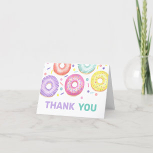 Carte de remerciements de Baby shower Donuts et Di