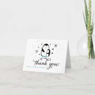 Carte de remerciements de Baby shower Doodin Winte