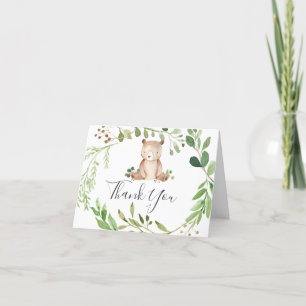 Carte de remerciements de Baby shower d'ours