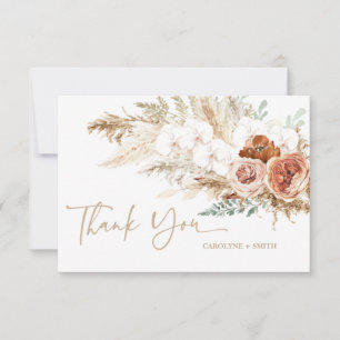 Carte de remerciements de Baby shower en herbe Pam