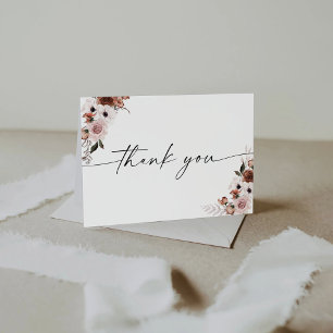 Carte de remerciements de Baby shower floral en so