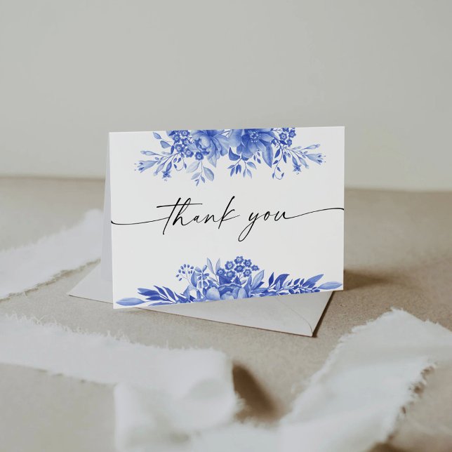 Carte de remerciements de Baby shower Floral Porce (Créateur téléchargé)