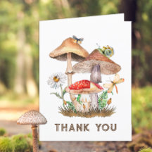 Carte de remerciements de Baby shower forestier |