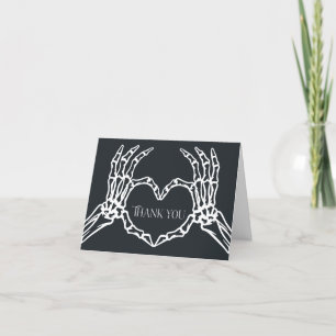 Carte de remerciements de Baby shower gothique de 