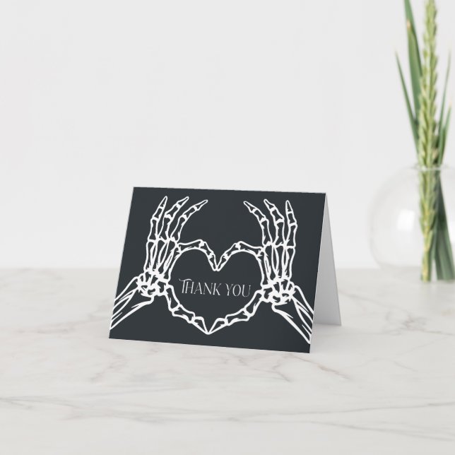 Carte de remerciements de Baby shower gothique de  (Devant)