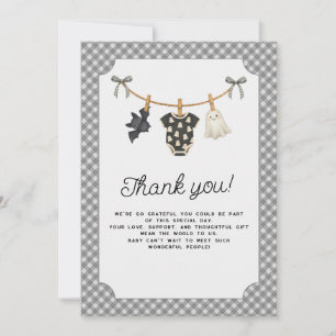 Carte de remerciements de Baby shower Halloween Li
