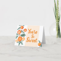 Carte de remerciements de Baby shower Little Cutie
