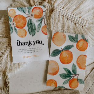 Carte de remerciements de Baby shower Little Cutie