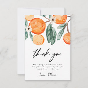 Carte de remerciements de Baby shower Little Cutie