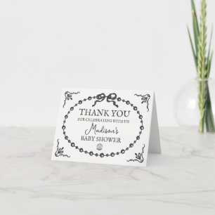 Carte de remerciements de Baby shower Little Pearl