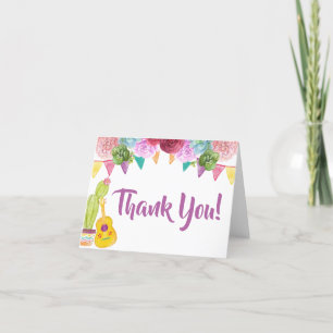 Carte de remerciements de Baby shower mexicain Boh