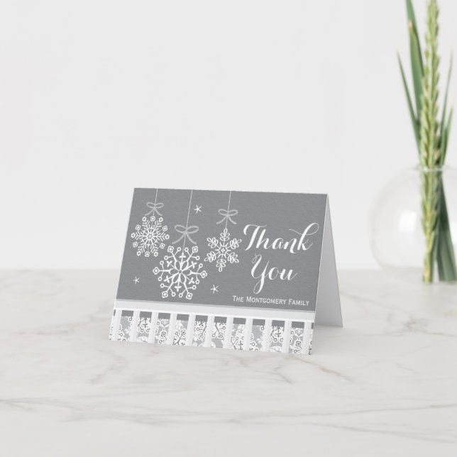 Carte de remerciements de Baby shower mobile Silve (Devant)