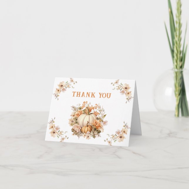 Carte de remerciements de Baby shower neutre petit (Devant)
