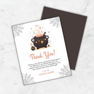 Carte de remerciements de Baby shower Orange Hallo