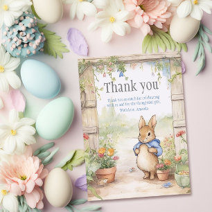 Carte de remerciements de Baby shower Peter Rabbit