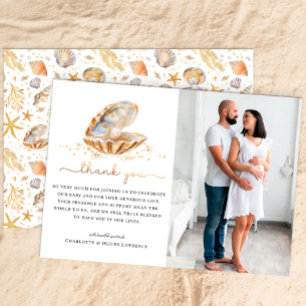 Carte de remerciements de Baby shower photo Little