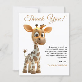 Carte de remerciements de Baby shower pour bébé Gi