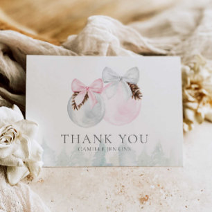 Carte de remerciements de Baby shower pour filles 