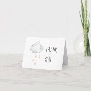 Carte de remerciements de Baby shower pour filles 