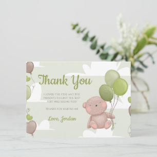 Carte de remerciements de Baby shower pour garçon 