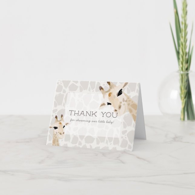 Carte de remerciements de Baby shower pour maman e (Devant)