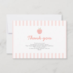 Carte de remerciements de Baby shower rose sucré P