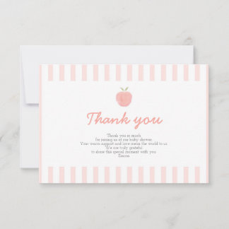 Carte de remerciements de Baby shower rose sucré P