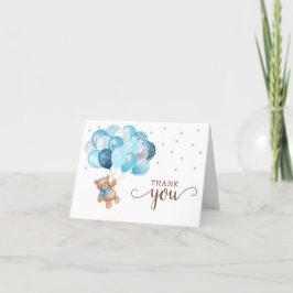 Carte de remerciements de Baby shower Teddy Bear