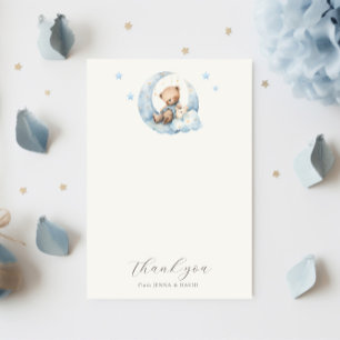 Carte de remerciements de Baby shower Teddy Bear L