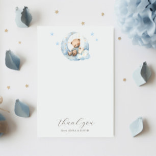 Carte de remerciements de Baby shower Teddy Bear L