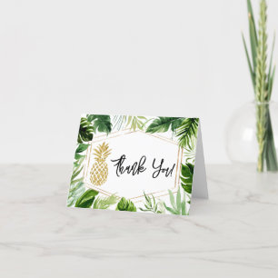 Carte de remerciements de Baby shower vert ananas