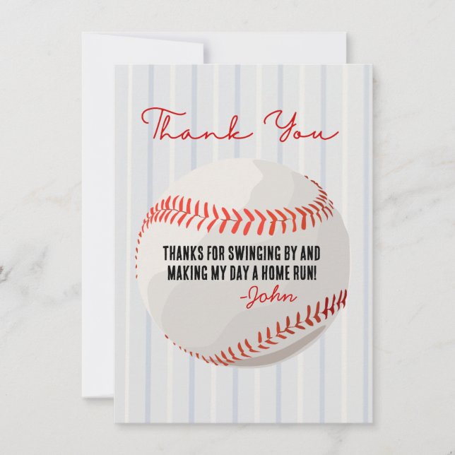 Carte de remerciements de baseball (Devant)