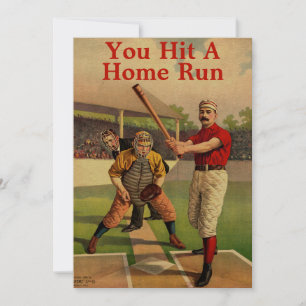 Carte de remerciements de baseball de l'époque vic