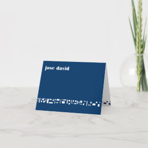 Carte de remerciements de bat mitzvah de barre