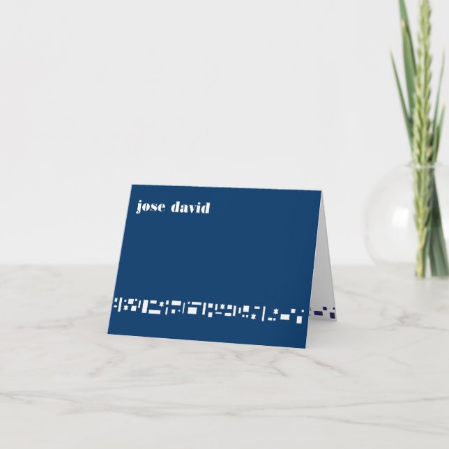 Carte de remerciements de bat mitzvah de barre (Devant)