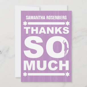 Carte de remerciements de Bat mitzvah de grand typ
