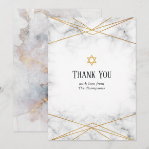 Carte de remerciements de Bat mitzvah géométrique