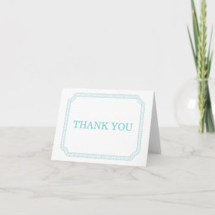 Carte de remerciements de billet entouré d'Aqua