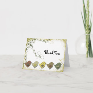 Carte de remerciements de birdie