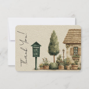 Carte de remerciements de boîte aux lettres du tra