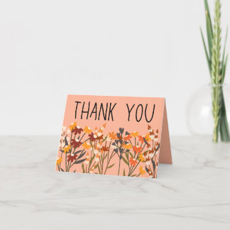Carte de remerciements de bouquet d'automne
