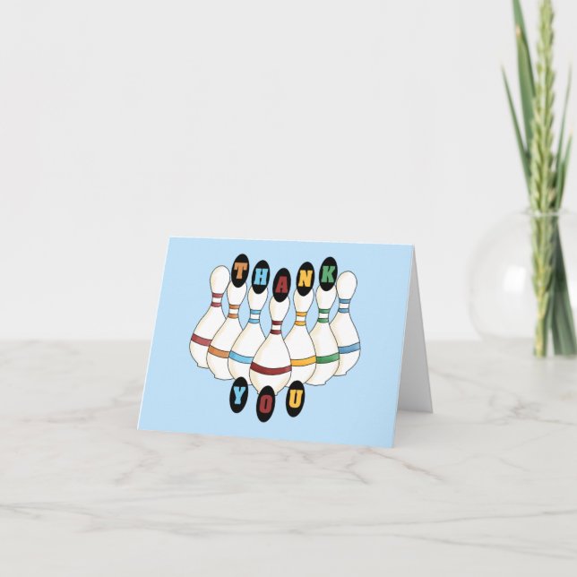 Carte de remerciements de Bowling (Devant)