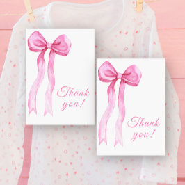 Carte de remerciements de cabot rose