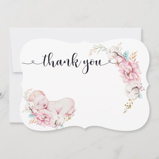 Carte de remerciements de cadeau de bébé (Devant)