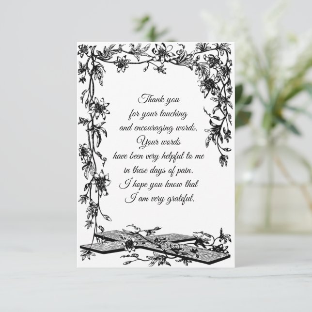 Carte de remerciements de cadre viticole (Debout devant)