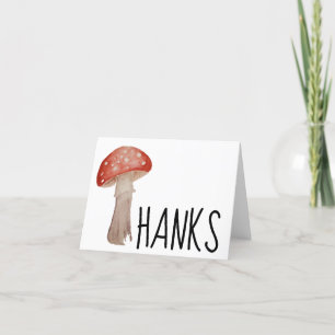 Carte de remerciements de champignons sauvages