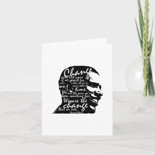 CARTE DE REMERCIEMENTS DE CHANGEMENT DE BARACK (Devant)